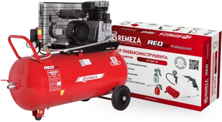 Компрессор поршневой СБ4/С-100.AB365A с набором пневмоинструмента KIT UNI-7B